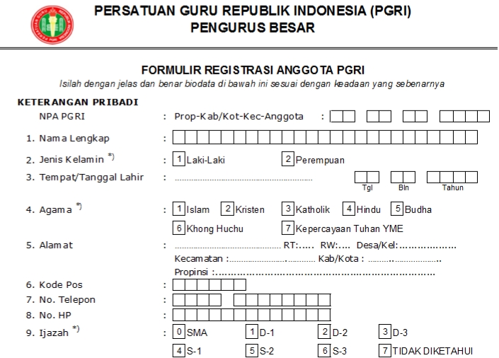 Pendaftaran PGRI Banyuasin - Persatuan Guru Republik Indonesia Cabang Banyuasin